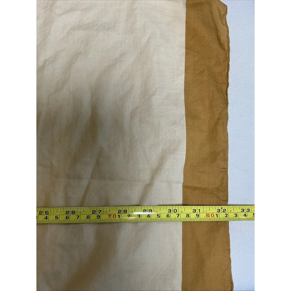 Vintage Charles Jourdan Paris 100% Cotton Watercolor Scarf Italy Hand Rolled